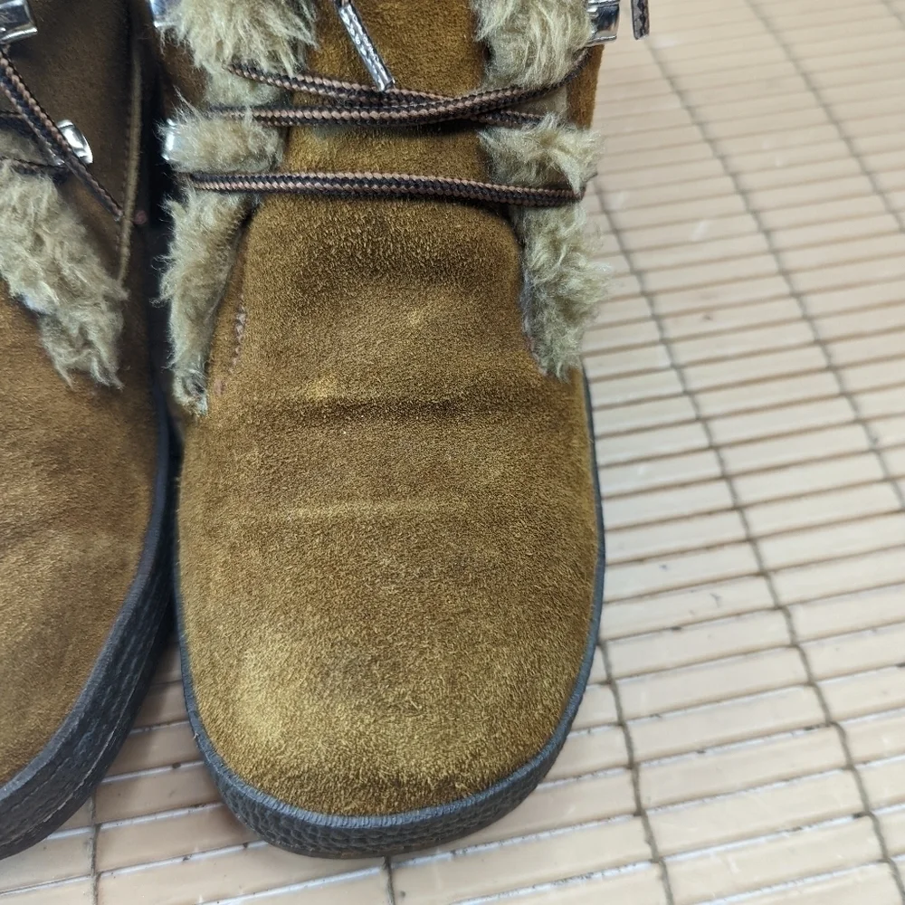 ST. MORITZ Rally Vintage Brown Women's Size  8M. Men's sz 7.  Leather. Handmade